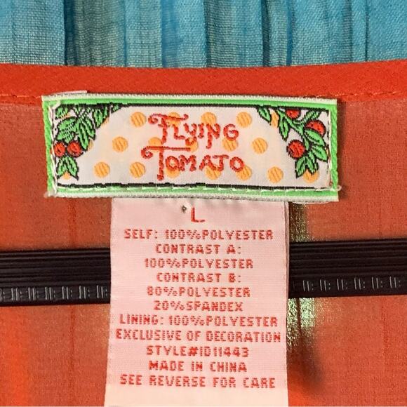 Sheer Chiffon Velvet Waist  Large Kimono Dress  Royal Blue Burnt Orange - Picture 8 of 12